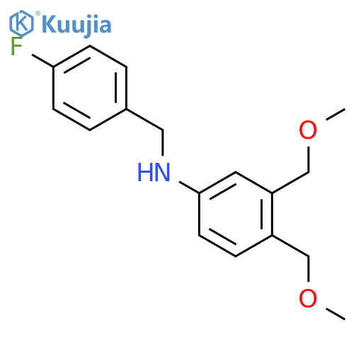 N-(4-fluorobenzyl)-3,4-bis(methoxymethyl)aniline structure