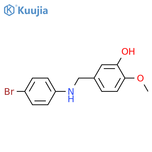 5-(((4-Bromophenyl)amino)methyl)-2-methoxyphenol structure