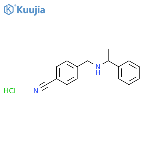4-(1-Phenyl-ethylamino)-methyl-benzonitrile Hydrochloride structure