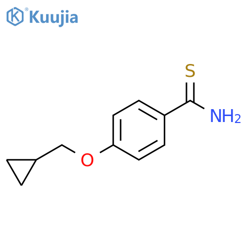 4-(cyclopropylmethoxy)benzene-1-carbothioamide structure