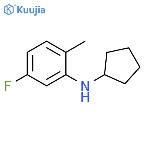 N-cyclopentyl-5-fluoro-2-methylaniline structure