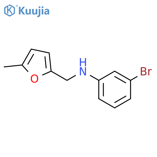 3-bromo-N-(5-methylfuran-2-yl)methylaniline structure