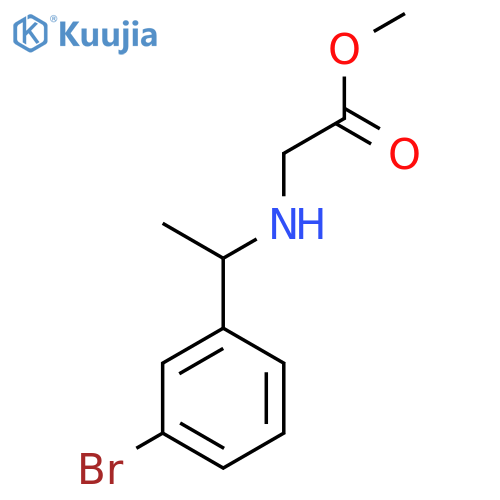 methyl 2-{1-(3-bromophenyl)ethylamino}acetate structure