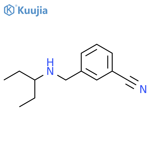 3-{(pentan-3-yl)aminomethyl}benzonitrile structure