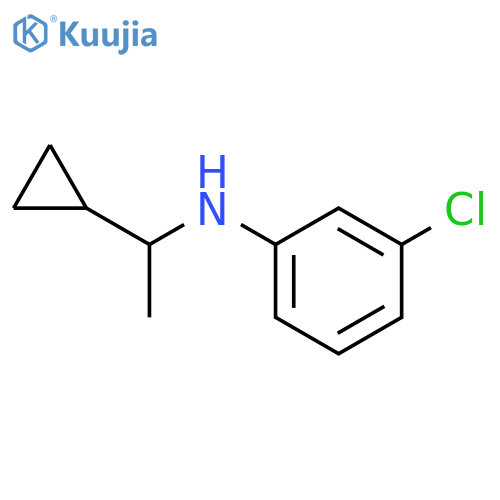 3-chloro-N-(1-cyclopropylethyl)aniline structure