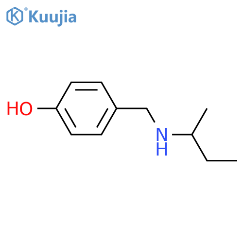4-[(butan-2-ylamino)methyl]phenol structure