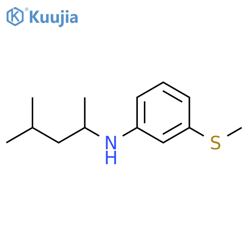 N-(4-methylpentan-2-yl)-3-(methylsulfanyl)aniline structure