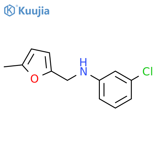 3-chloro-N-(5-methylfuran-2-yl)methylaniline structure