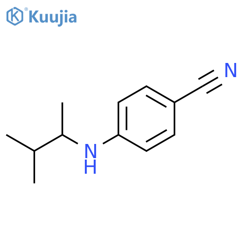 4-(3-methylbutan-2-yl)aminobenzonitrile structure
