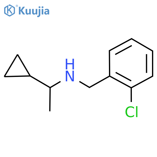 [(2-Chlorophenyl)methyl](1-cyclopropylethyl)amine structure