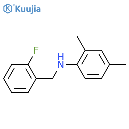 N-(2-fluorobenzyl)-2,4-dimethylaniline structure