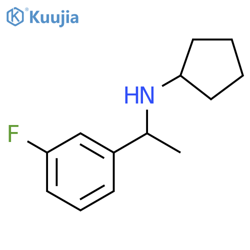 N-1-(3-fluorophenyl)ethylcyclopentanamine structure