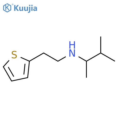 (3-methylbutan-2-yl)2-(thiophen-2-yl)ethylamine structure