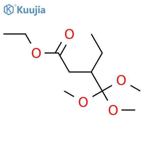 Pentanoic acid, 3-(trimethoxymethyl)-, ethyl ester structure