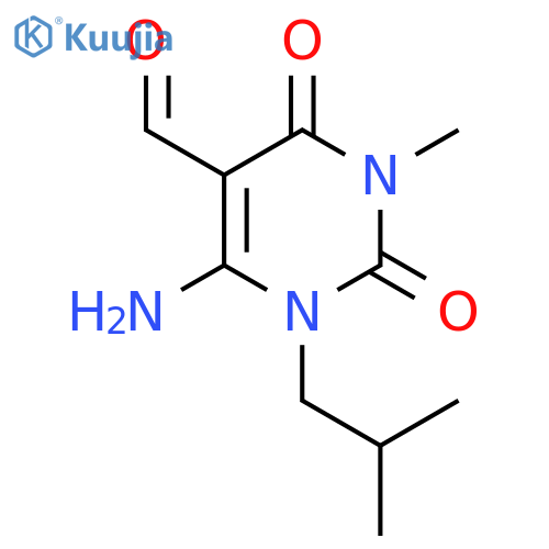 6-Amino-3-methyl-1-(2-methylpropyl)-2,4-dioxo-1,2,3,4-tetrahydropyrimidine-5-carbaldehyde structure