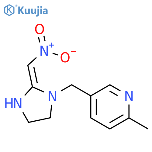 Pyridine,2-methyl-5-[[2-(nitromethylene)-1-imidazolidinyl]methyl]- structure