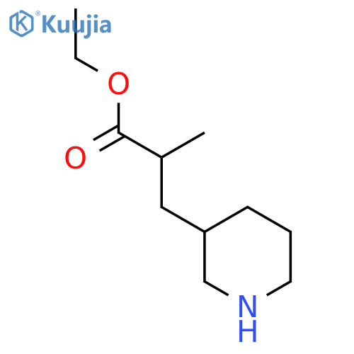 Ethyl 2-methyl-3-(piperidin-3-yl)propanoate structure