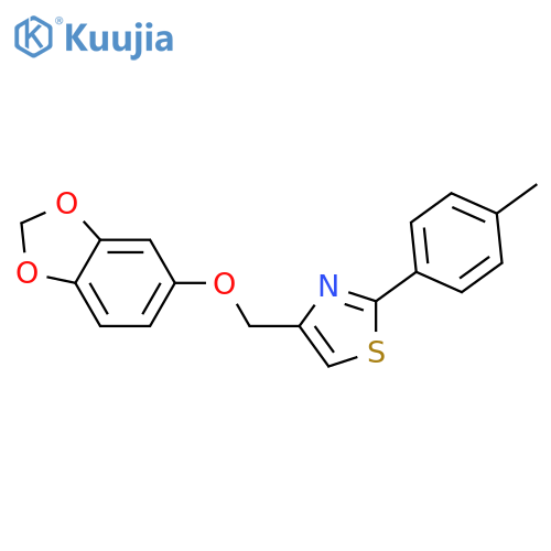 4-(Benzo[1,3]dioxol-5-yloxymethyl)-2-p-tolyl-thiazole structure