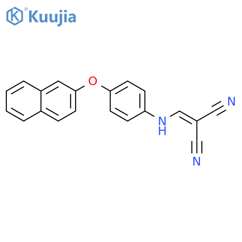 2-({[4-(naphthalen-2-yloxy)phenyl]amino}methylidene)propanedinitrile structure