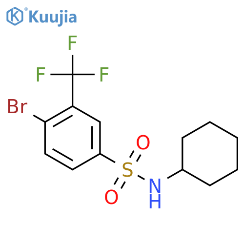 4-Bromo-N-cyclohexyl-3-(trifluoromethyl)benzenesulfonamide structure