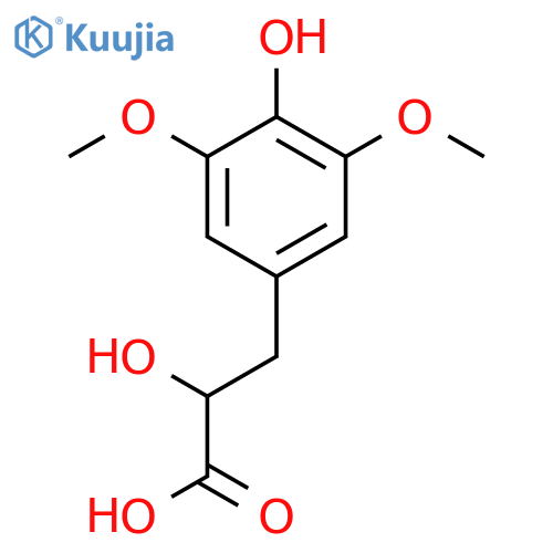 2-hydroxy-3-(4-hydroxy-3,5-dimethoxyphenyl)propanoic acid structure