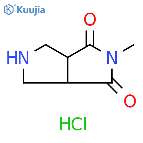Pyrrolo[3,4-c]pyrrole-1,3(2H,3aH)-dione, tetrahydro-2-methyl-, hydrochloride (1:1) structure