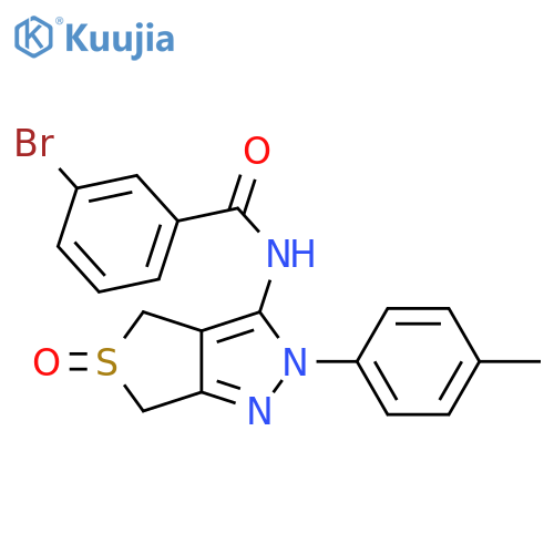 3-bromo-N-[2-(4-methylphenyl)-5-oxo-2H,4H,6H-5lambda4-thieno[3,4-c]pyrazol-3-yl]benzamide structure