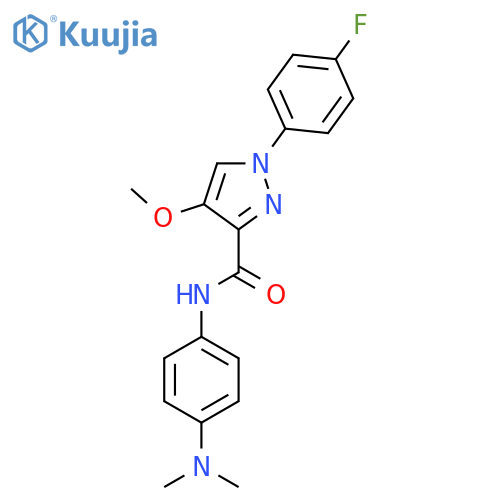 N-[4-(dimethylamino)phenyl]-1-(4-fluorophenyl)-4-methoxy-1H-pyrazole-3-carboxamide structure