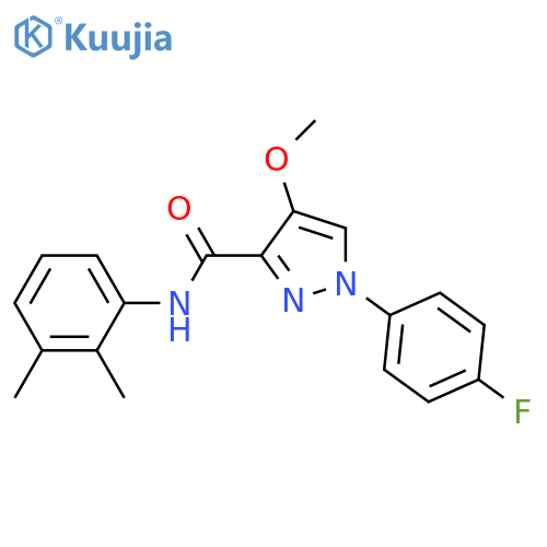 N-(2,3-dimethylphenyl)-1-(4-fluorophenyl)-4-methoxy-1H-pyrazole-3-carboxamide structure