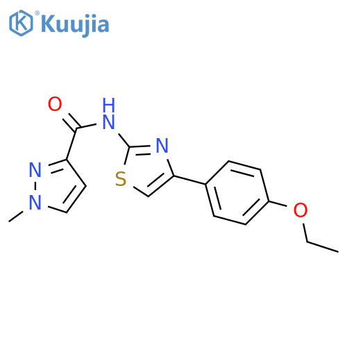 N-[4-(4-ethoxyphenyl)-1,3-thiazol-2-yl]-1-methyl-1H-pyrazole-3-carboxamide structure