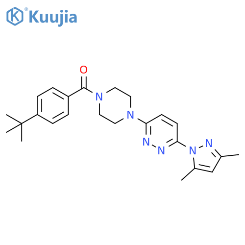 3-[4-(4-tert-butylbenzoyl)piperazin-1-yl]-6-(3,5-dimethyl-1H-pyrazol-1-yl)pyridazine structure
