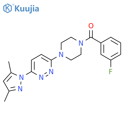 3-(3,5-dimethyl-1H-pyrazol-1-yl)-6-[4-(3-fluorobenzoyl)piperazin-1-yl]pyridazine structure