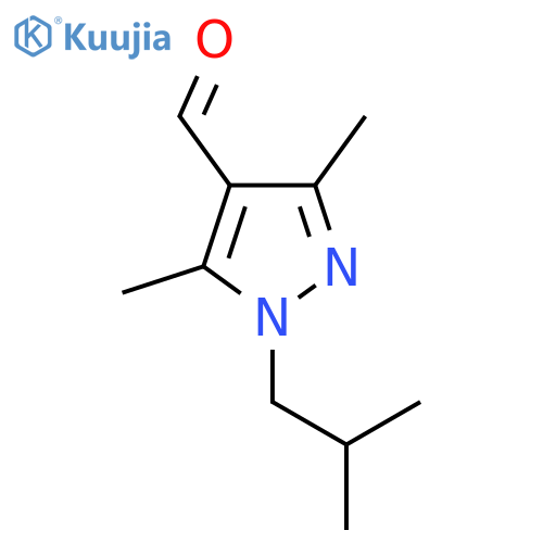 3,5-Dimethyl-1-(2-methylpropyl)pyrazole-4-carbaldehyde structure