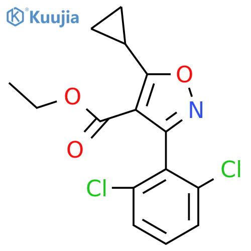 Ethyl 5-cyclopropyl-3-(2,6-dichlorophenyl)isoxazole-4-carboxylate structure