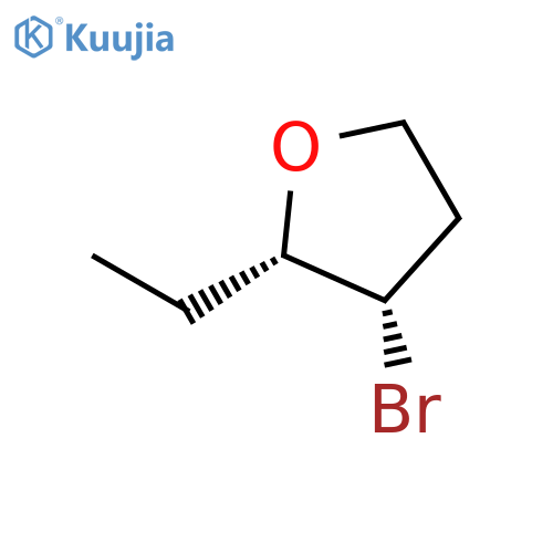 Furan, 3-bromo-2-ethyltetrahydro-, cis- structure