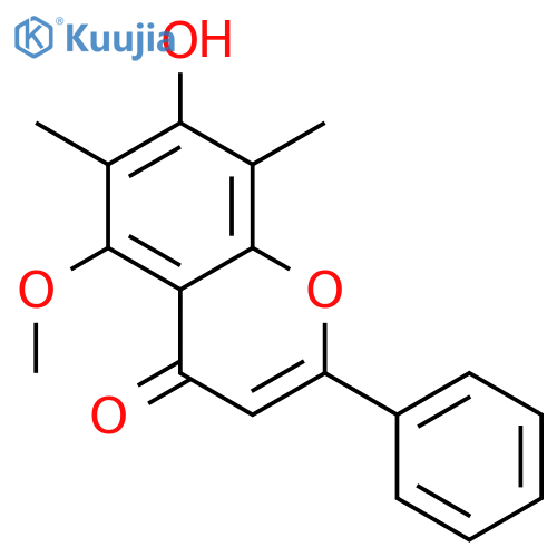 7-hydroxy-5-methoxy-6,8-dimethylflavone structure