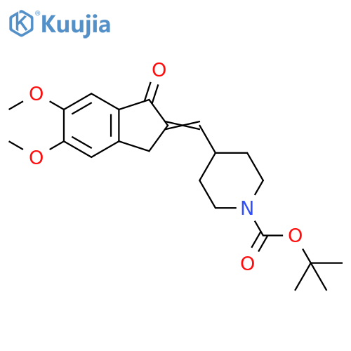 1-Piperidinecarboxylic acid, 4-[(1,3-dihydro-5,6-dimethoxy-1-oxo-2H-inden-2-ylidene)methyl]-, 1,1-dimethylethyl ester structure