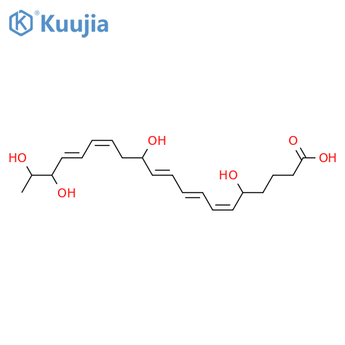 5,12,18,19-Tetrahydroxy-6,8,10,14,16-eicosapentaenoic acid; (5S,6Z,8E,10E,12R,14Z,16E,18S,19ξ)-form structure