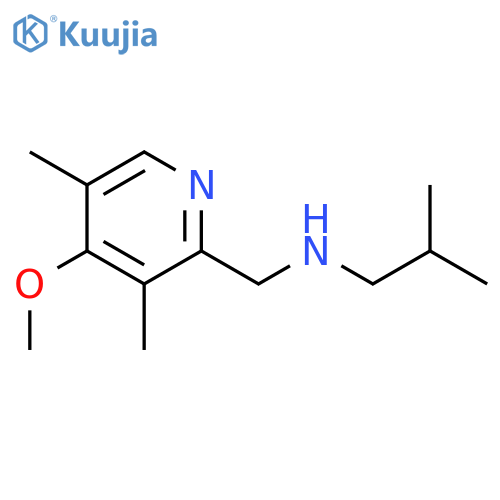 N-[(4-methoxy-3,5-dimethylpyridin-2-yl)methyl]-2-methylpropan-1-amine structure