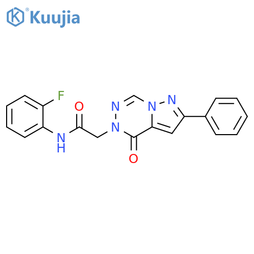 N-(2-fluorophenyl)-2-{4-oxo-2-phenyl-4H,5H-pyrazolo[1,5-d][1,2,4]triazin-5-yl}acetamide structure