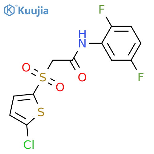2-[(5-chlorothiophen-2-yl)sulfonyl]-N-(2,5-difluorophenyl)acetamide structure