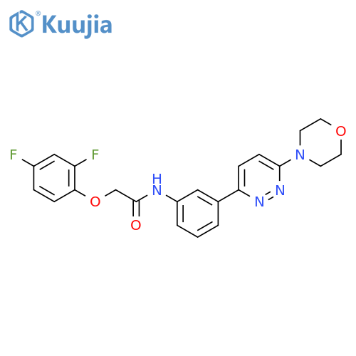 2-(2,4-difluorophenoxy)-N-{3-[6-(morpholin-4-yl)pyridazin-3-yl]phenyl}acetamide structure