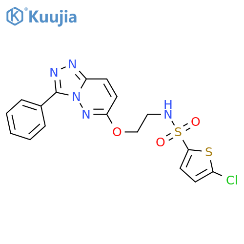 5-chloro-N-[2-({3-phenyl-[1,2,4]triazolo[4,3-b]pyridazin-6-yl}oxy)ethyl]thiophene-2-sulfonamide structure