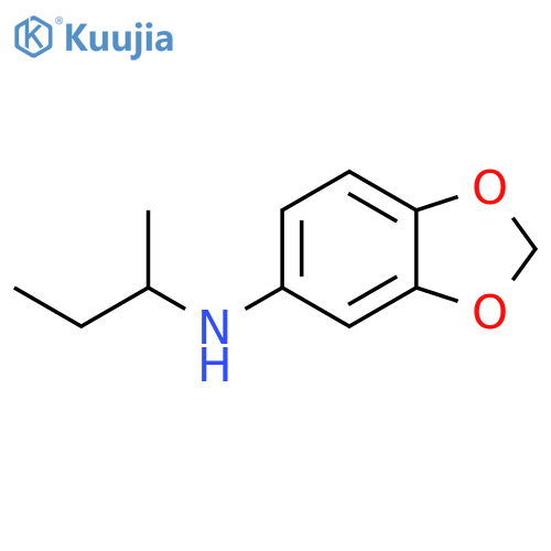 N-(butan-2-yl)-1,3-dioxaindan-5-amine structure