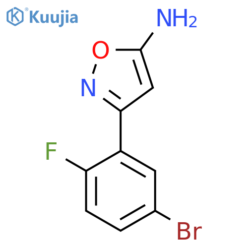 3-(5-bromo-2-fluorophenyl)-1,2-oxazol-5-amine structure