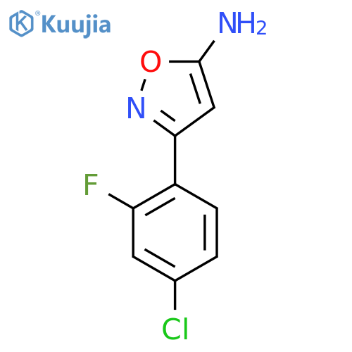 3-(4-chloro-2-fluorophenyl)-1,2-oxazol-5-amine structure
