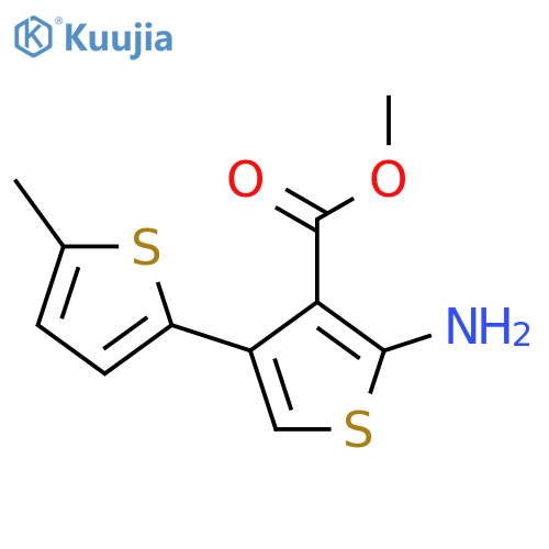 methyl 2-amino-4-(5-methylthiophen-2-yl)thiophene-3-carboxylate structure