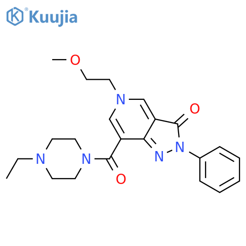 7-(4-ethylpiperazine-1-carbonyl)-5-(2-methoxyethyl)-2-phenyl-2H,3H,5H-pyrazolo[4,3-c]pyridin-3-one structure
