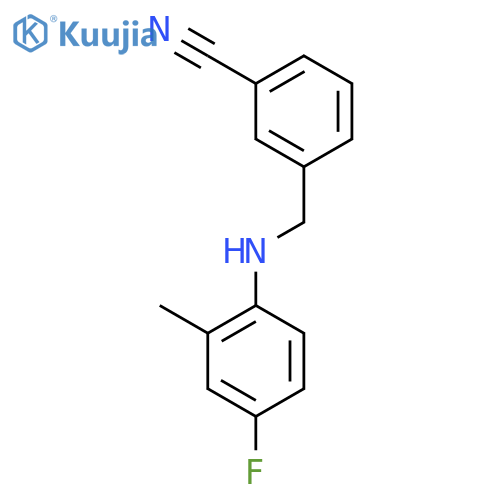 3-{(4-Fluoro-2-methylphenyl)aminomethyl}benzonitrile structure