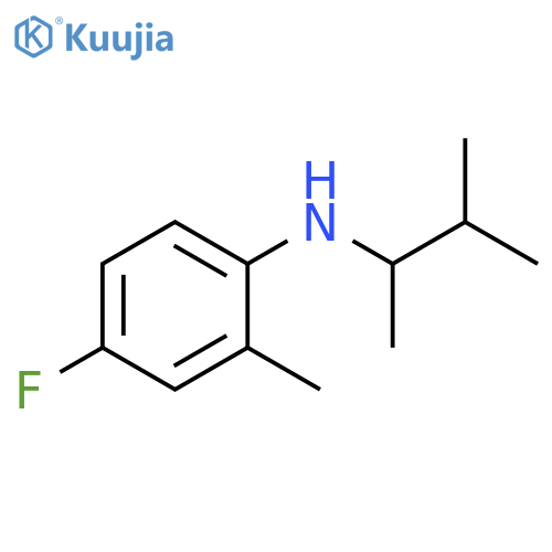 4-fluoro-2-methyl-N-(3-methylbutan-2-yl)aniline structure
